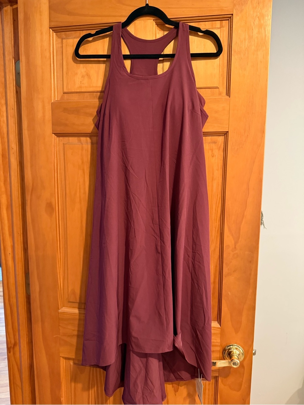 Women’s Sleeveless Racerback Dress - Mauve Plum